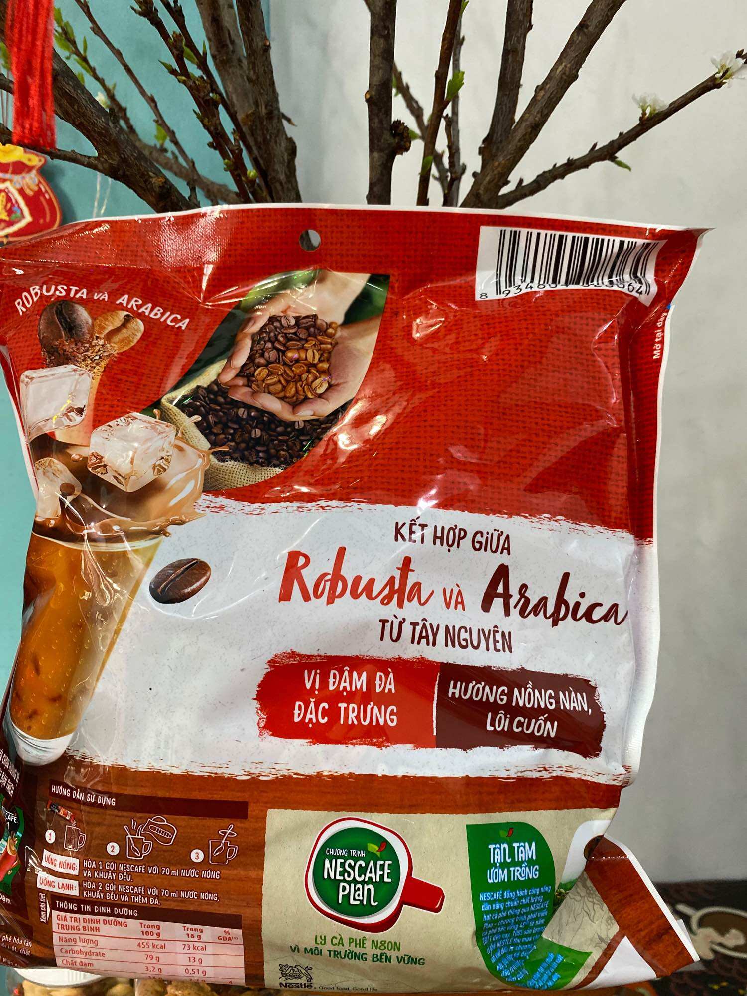 Nescafe 3in1-Combo 4 bịch*46 gói*16g