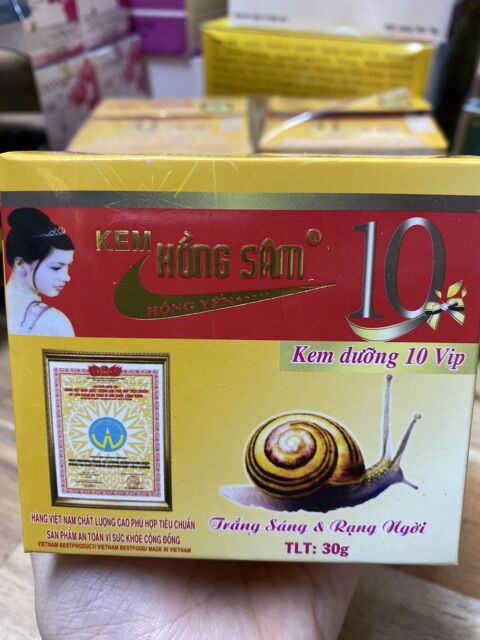 kem hồng sâm 10 tác dụng