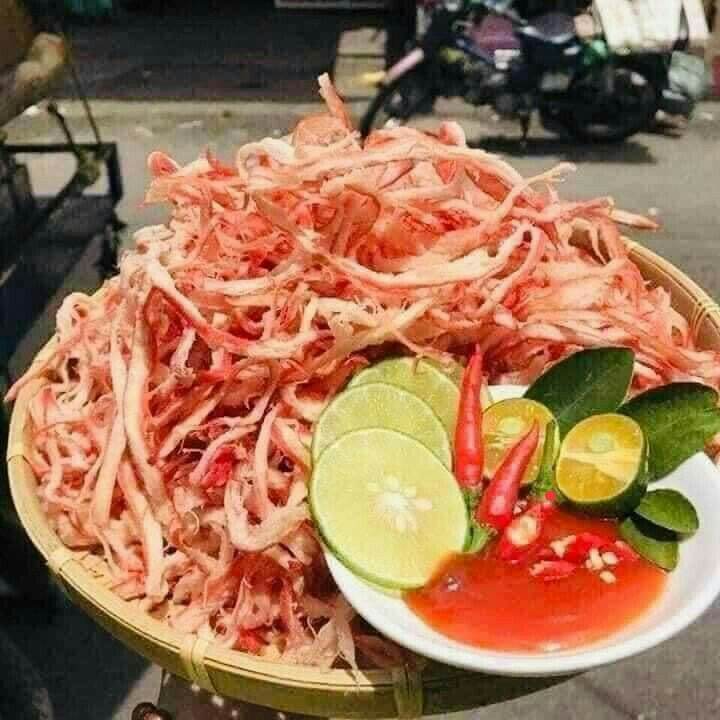 Mực sợi hấp dừa