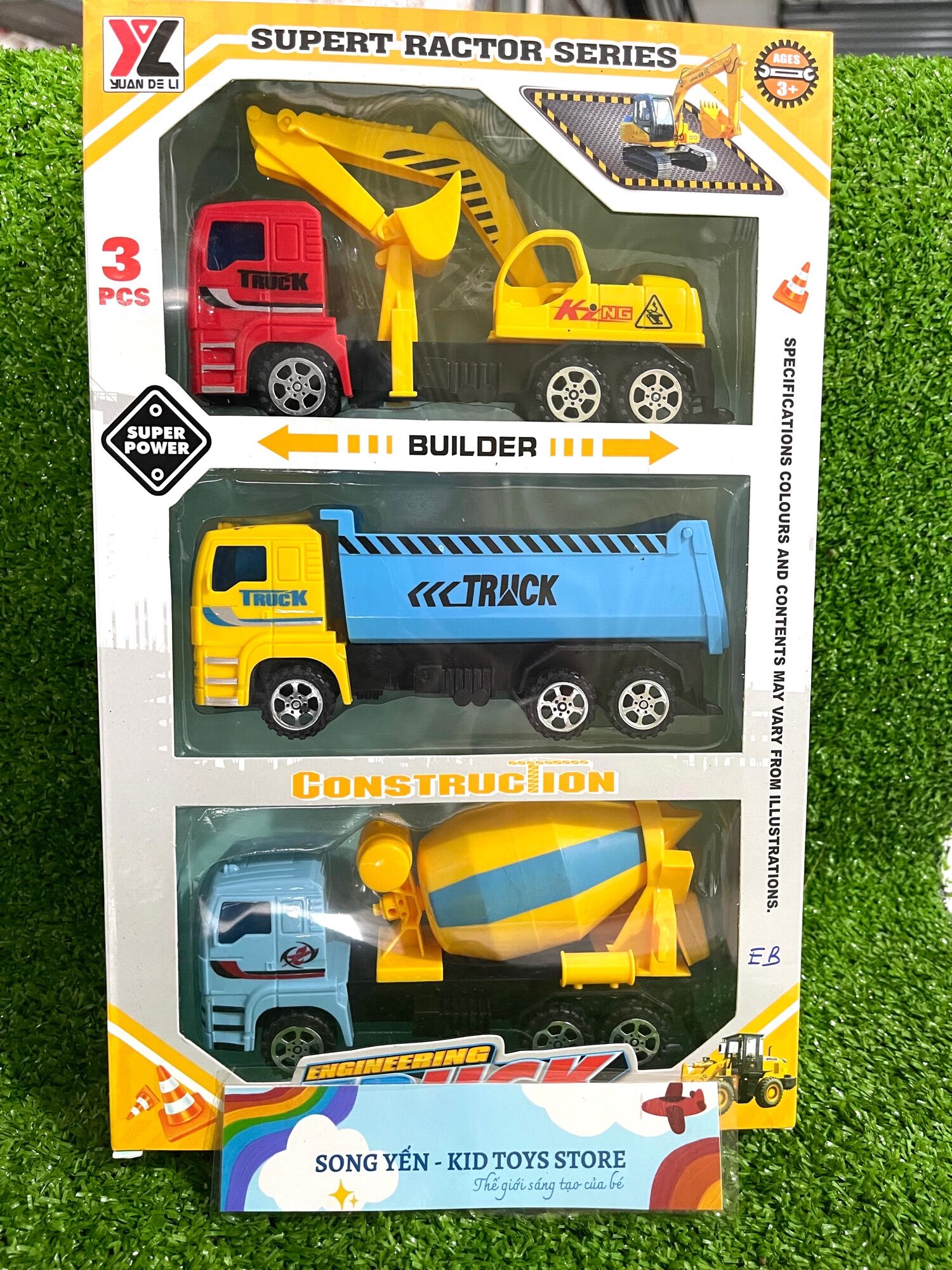 Bộ đồ chơi xe công trình 3 chiếc / đồ chơi xe mô hình