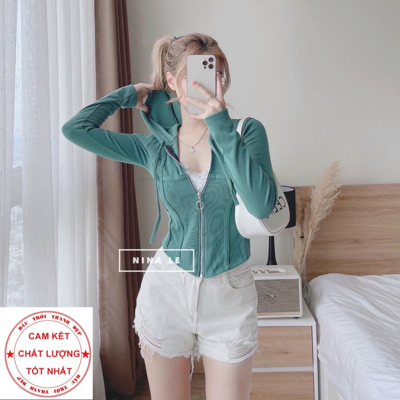 Áo khoác nhẹ len gân, áo khoác nữ, phụng hoàng