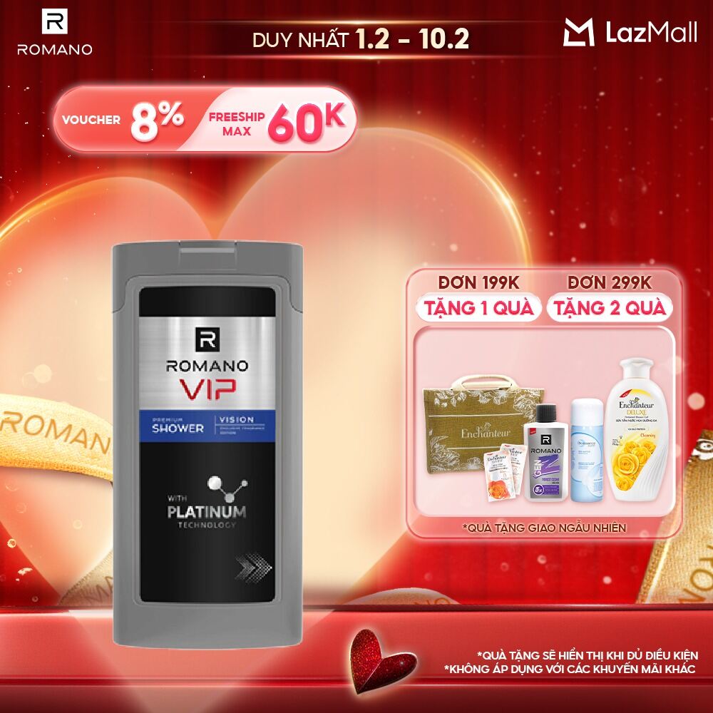 Sữa tắm cao cấp Romano VIP Vision sang trọng cuốn hút 180g