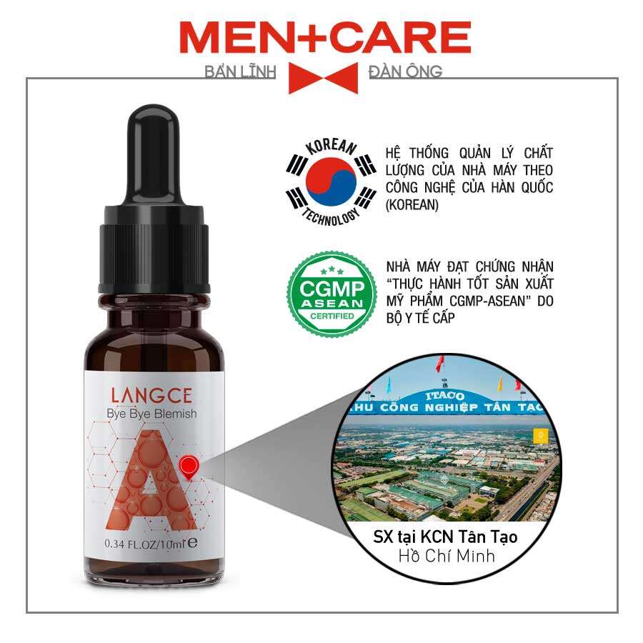 LANGCE TINH CHẤT CHẤM MỤN COLLAGEN+ ĐẸP DA 10ml cho Nam