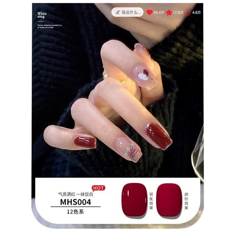 Sơn gel tone đỏ MHS, chất sơn đặc mướt (MUA 10CHAI TẶNG 1CHAI)