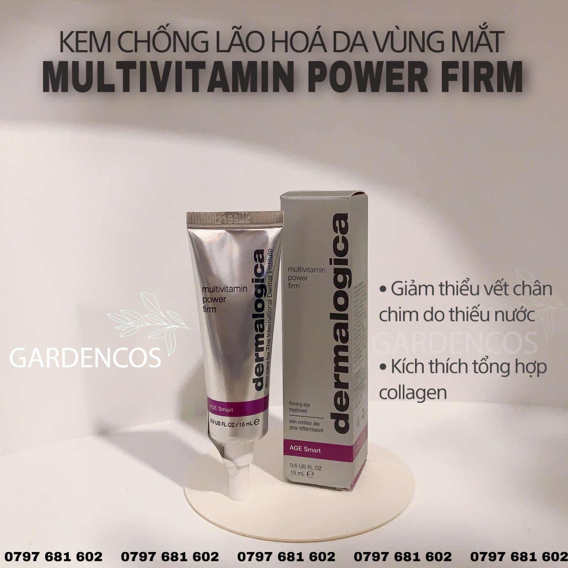 Kem dưỡng da mắt làm săn chắc & giảm nếp nhăn Dermalogica Multivitamin Power Firm - Gardencos