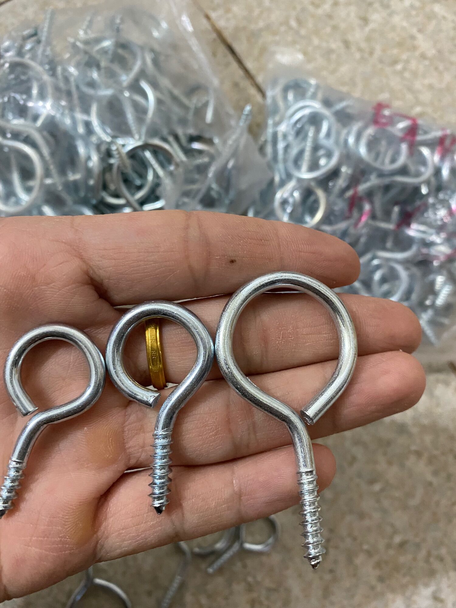 Combo 5 vít tròn, khoen tròn, khuy tròn đủ cỡ