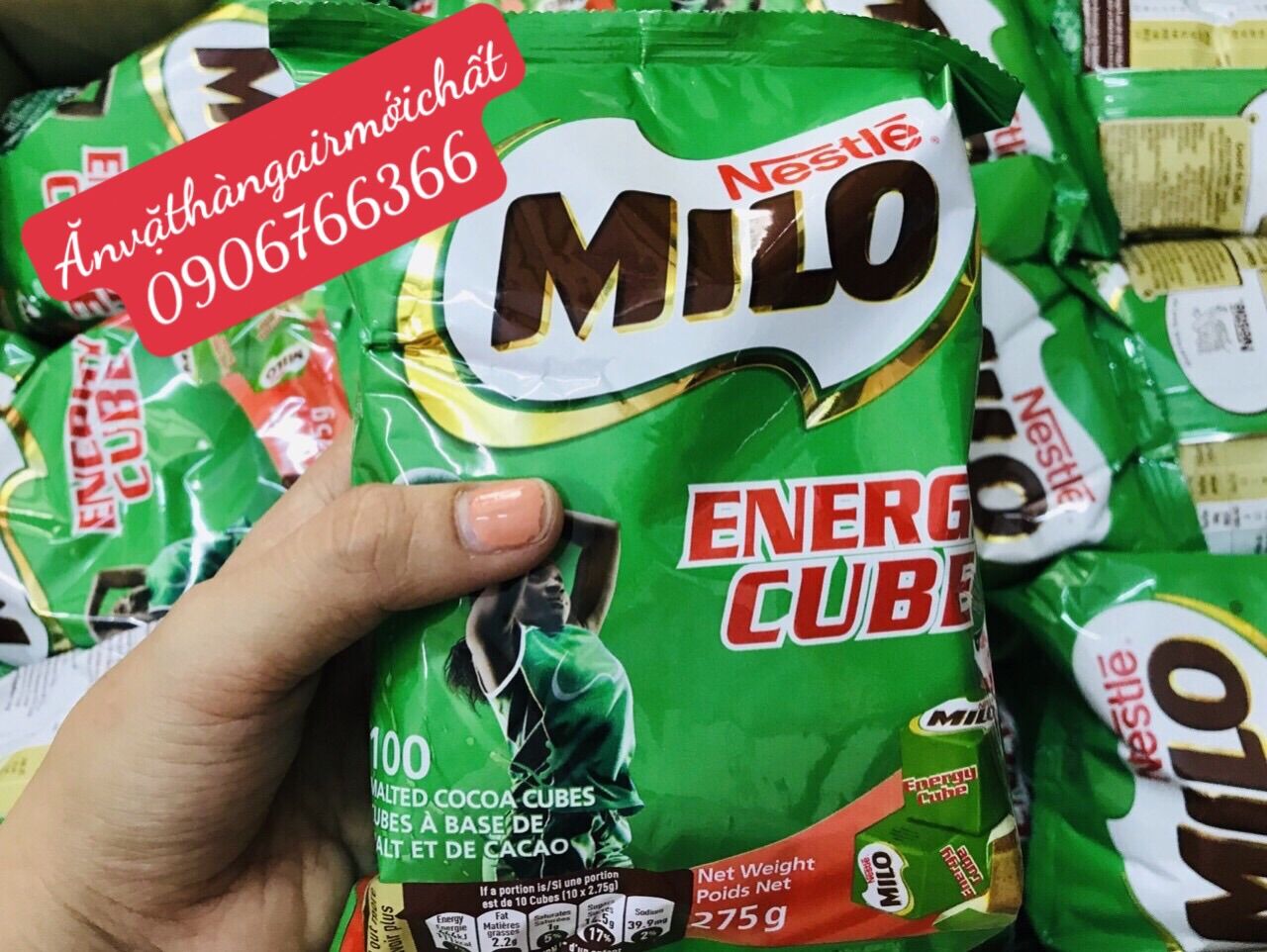 [NEW DATE 10/2024]Milo Cube Thái Lan Gói 100 viên - Gói 275 gram