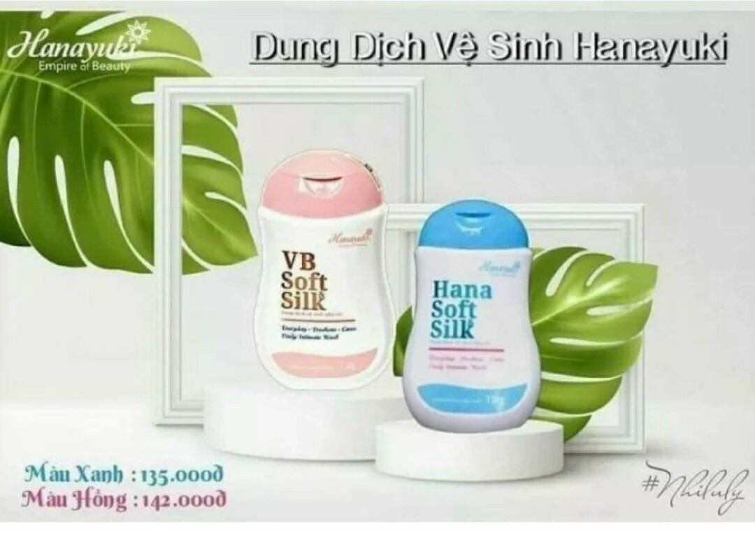 Dung dịch vệ sinh hanayuki xanh ,hồng - 150ml
