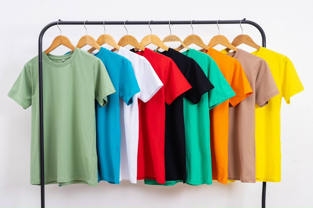 Áo thun cotton 100% cổ tròn cao cấp