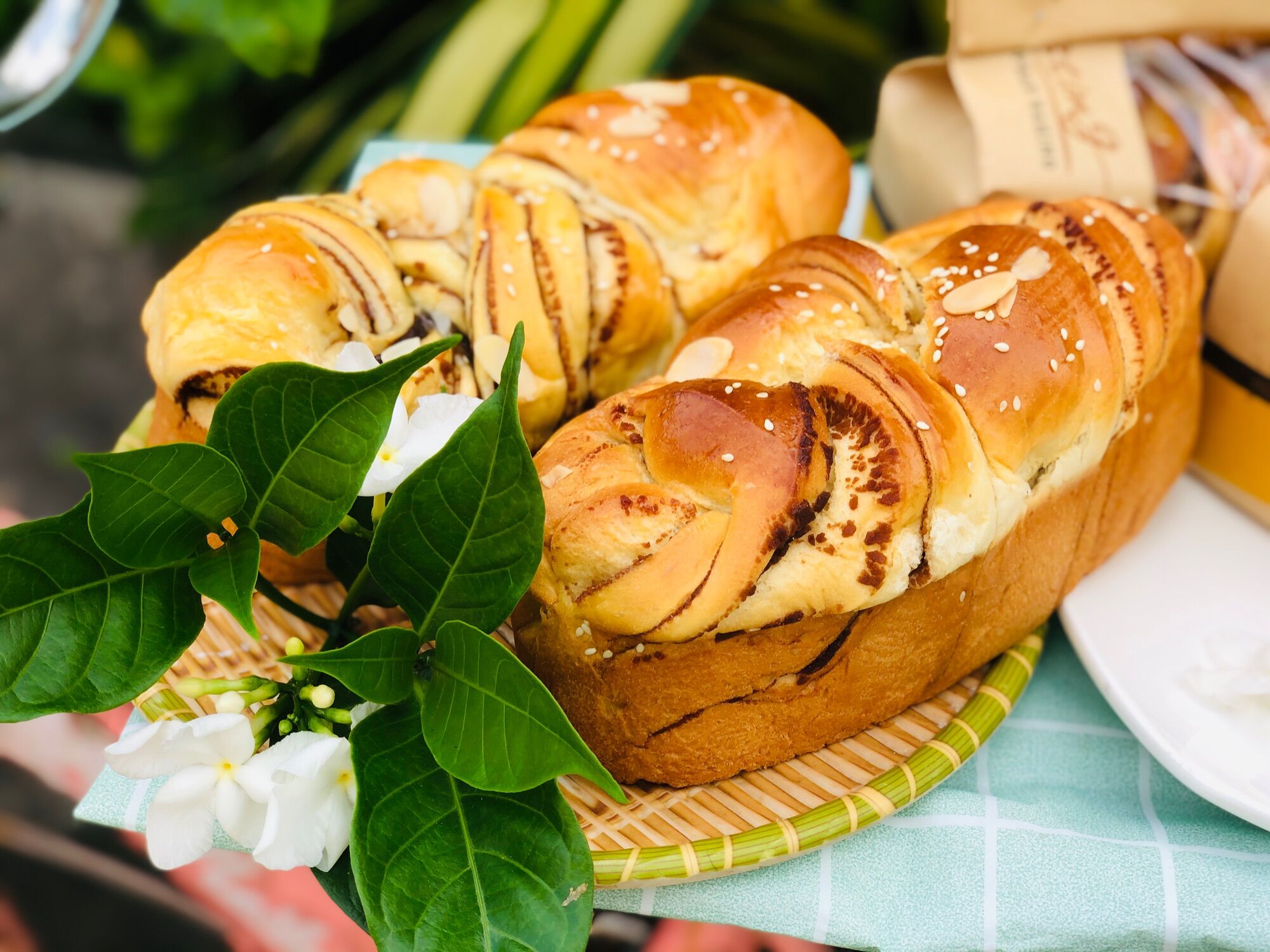 Bánh mì hoa cúc đậu đỏ