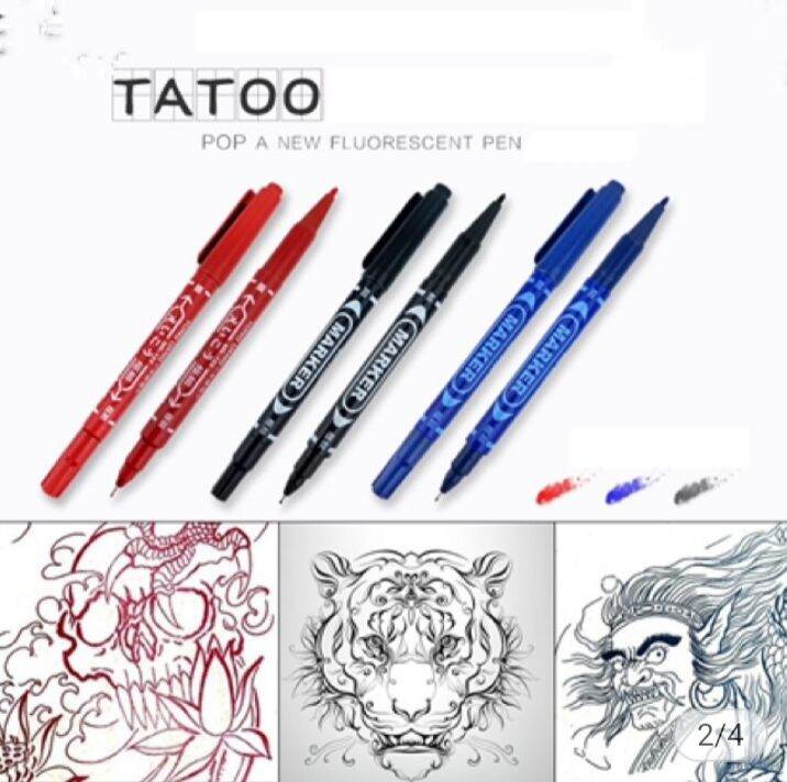 Bút vẽ tattoo lên da 6 chiếc