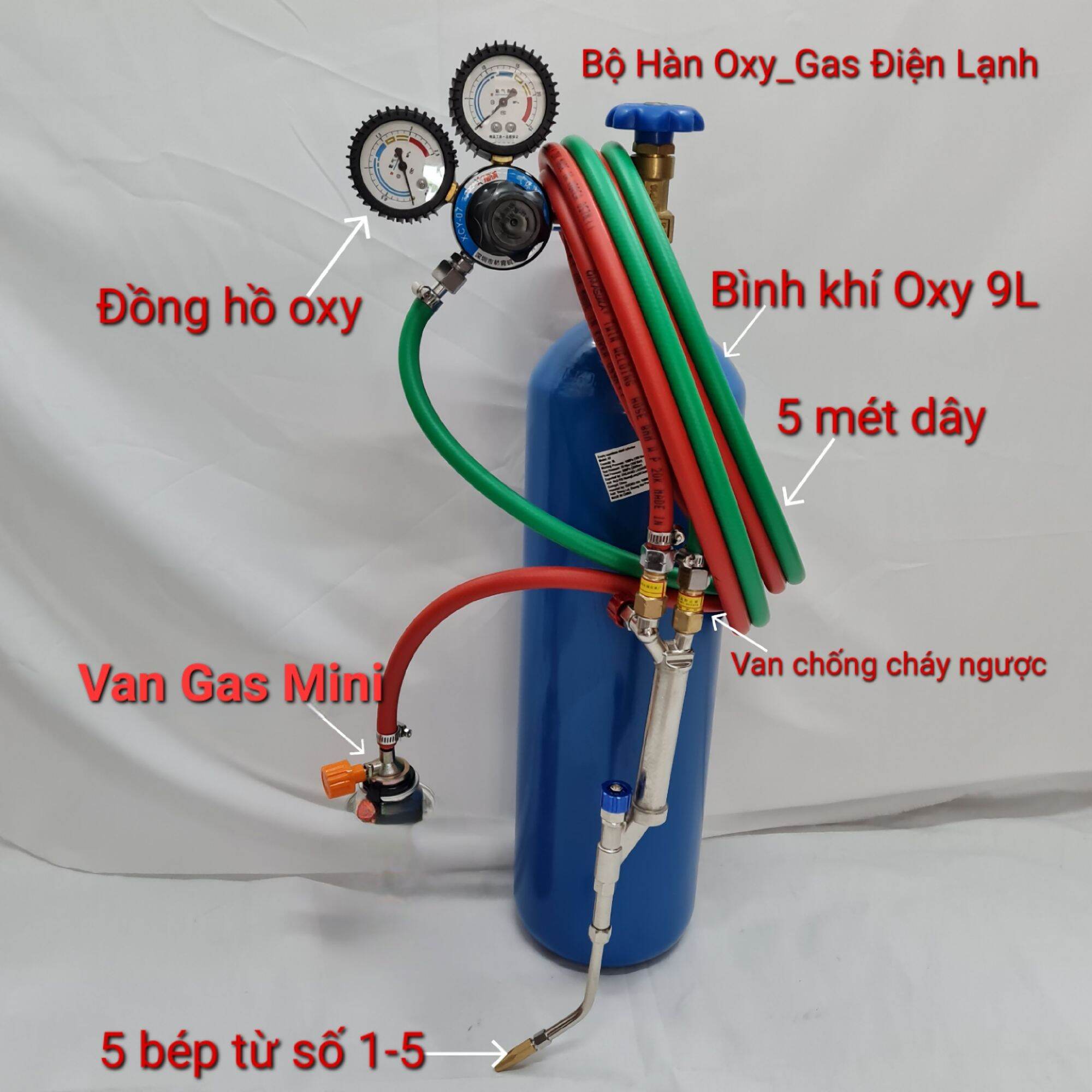 Gas Welding Set (Oxygen + Gas) for Refrigeration Technicians