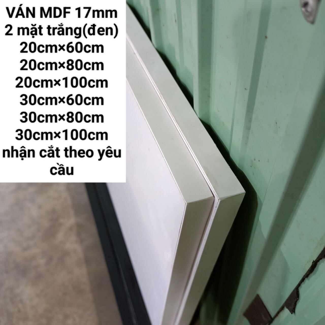 Tấm ván làm kệ,giá đỡ,tủ_ tấm ván MDF 17mm 2 mặt trắng dùng làm đồ nội thất