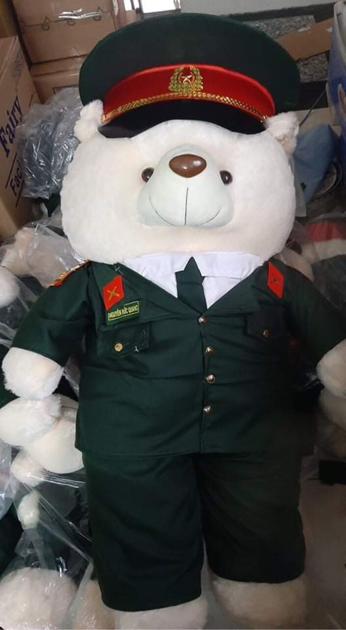 GẤU BÔNG MẶC ĐỒ LÍNH LUC QUAN 95cm