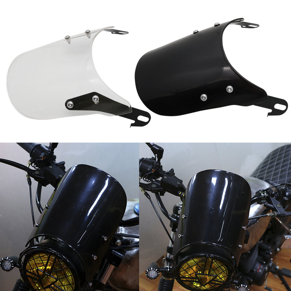 Đa Năng Retro 5-7 Inch Đèn Pha Xe Máy Fairing Gắn Kính Chắn Gió Bộ Cafe Race Tay Cầm Đèn