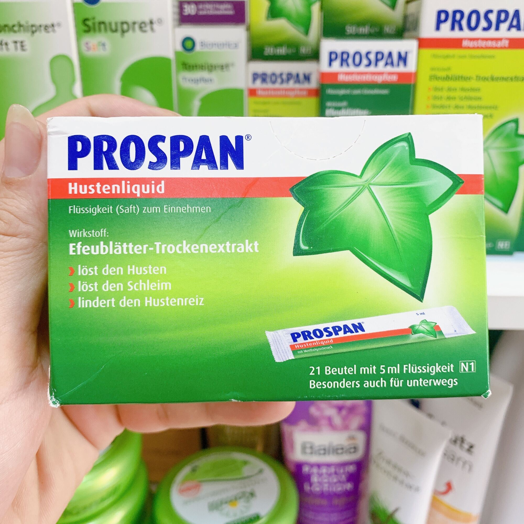 Siro Prospan Đức cho bé - Siro ho long đờm cho bé từ 1tháng tuổi 100ml - Hàng nội địa Đức