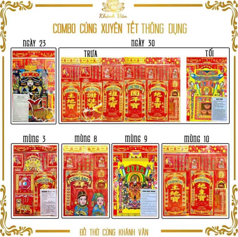 Trọn Bộ Giấy Cúng Xuyên Tết Thông Dụng