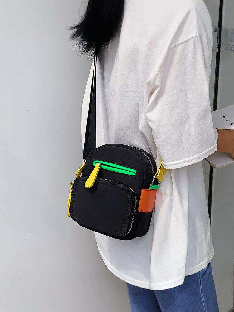 Túi Đeo Chéo Thời Trang Cho Nữ Phong Cách Hàn Quốc Mùa Hè 2025 Túi Nhỏ Màu Đen Đa Năng Túi Xách Thường Ngày Cho Thanh Thiếu Niên
