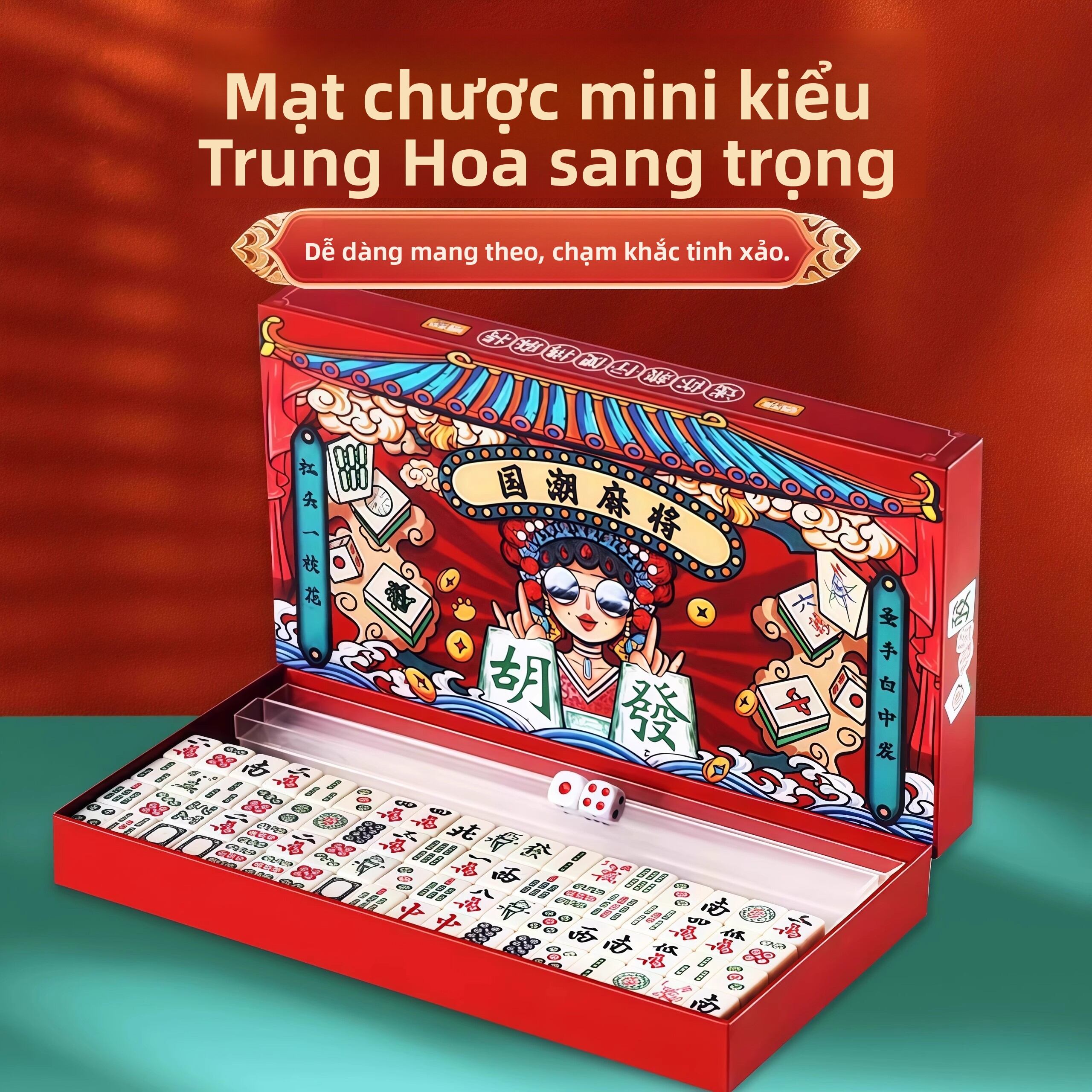 MLZH | Bàn Mahjong Di Động Mini
