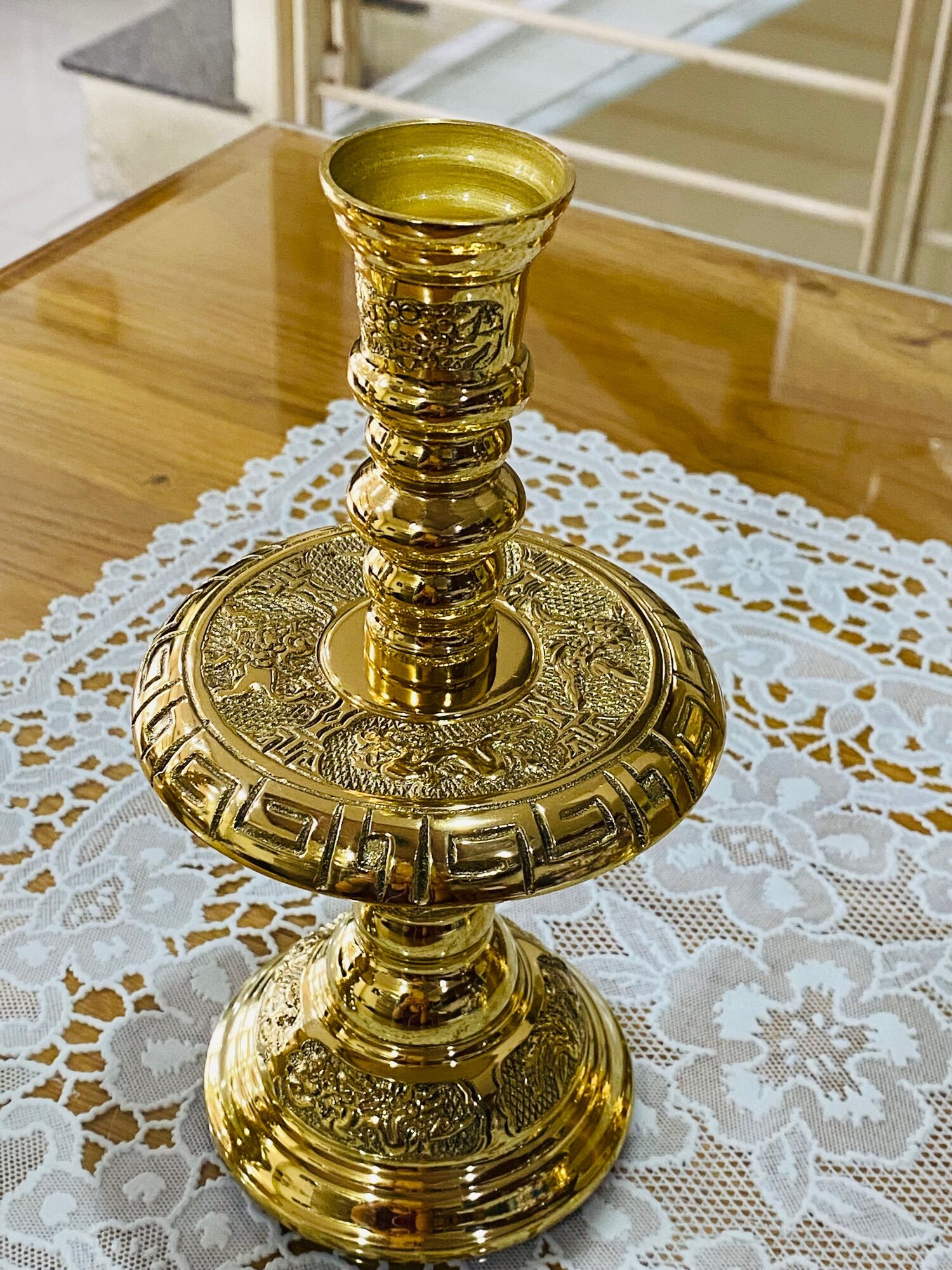 CẶP CHÂN ĐÈN BẰNG ĐỒNG CAO 20cm