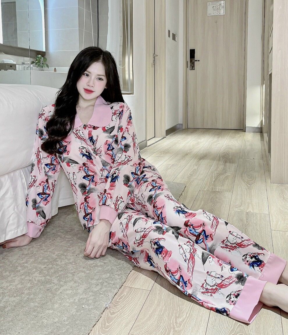 [FREESHIP] PIJAMA LỤA MANGO DÀI TAY CAO CẤP