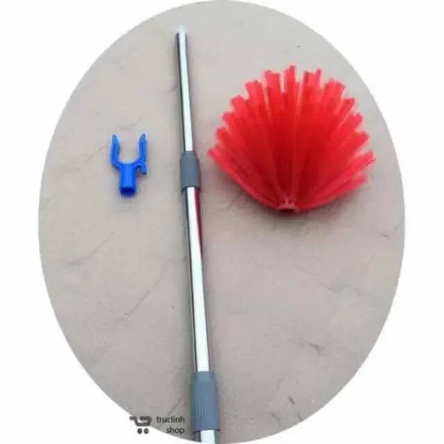 Chổi Quét Trần Nhà, Quét Mạng Nhện INox Tích Hợp Phơi Đồ Đa Năng