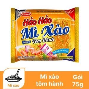 Mì xào hảo hảo tôm hành 75g thùng 15 / 30 gói