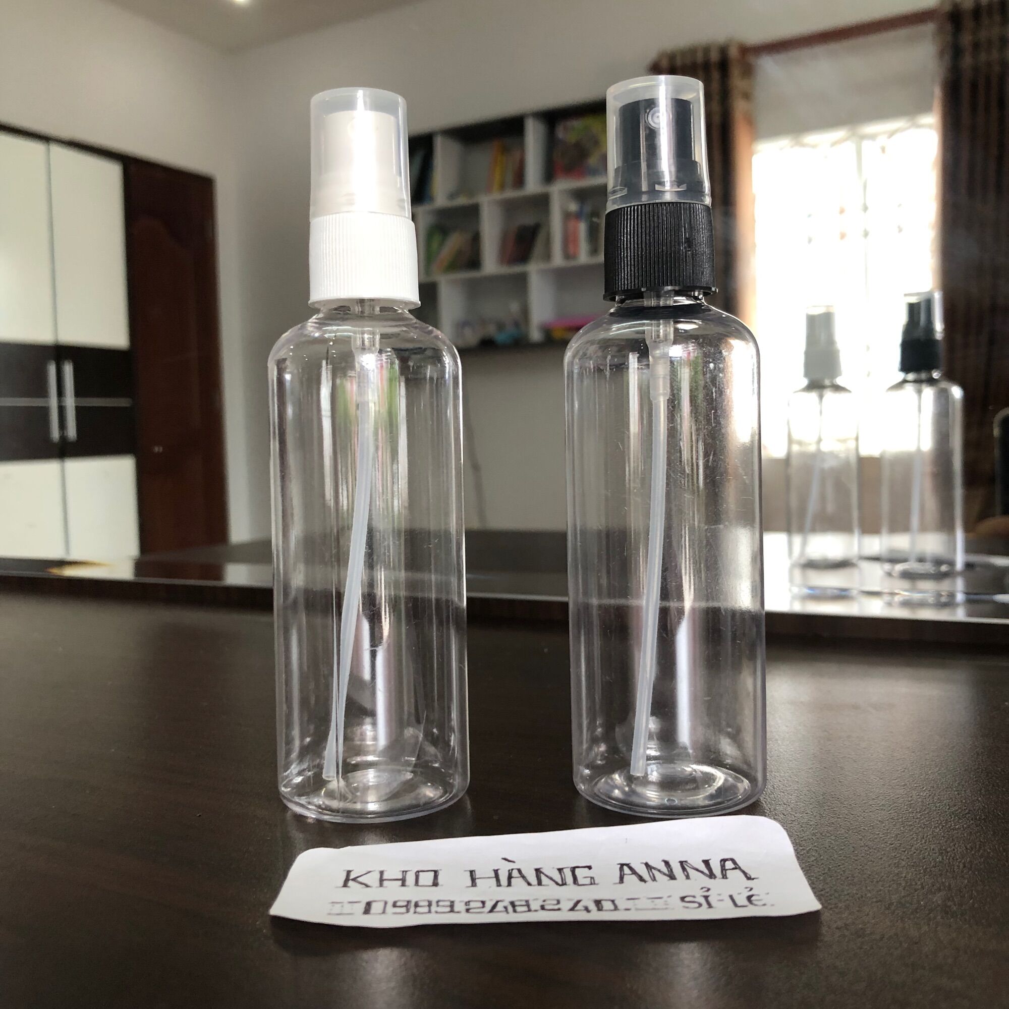 50 CHAI XỊT PHUN SƯƠNG 50ML / 100ML - 50 CHAI NHỰA TRONG SUỐT 50ML /100ML/ 30ml  ĐẦU XỊT PHUN SƯƠNG - CHAI CHIẾT NƯỚC HOA - Nước rửa tay