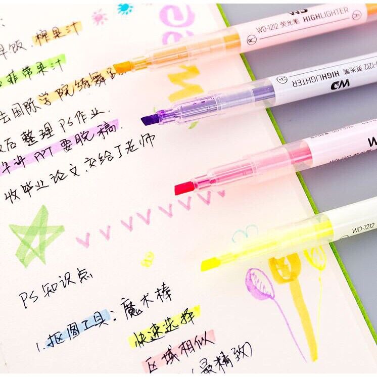 Bút đánh dấu - bút highlighter 6 màu CY - bút dạ.