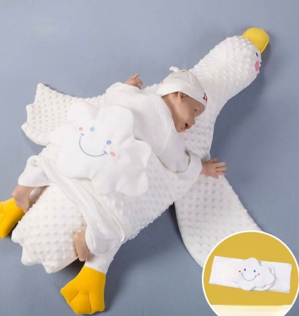 ĐỆM VỊT NẰM SẤP Ợ HƠI CHO BÉ (chống đầy hơi -tốt cho hệ tiêu hóa) VẢI cotton Nhung 3d oganic