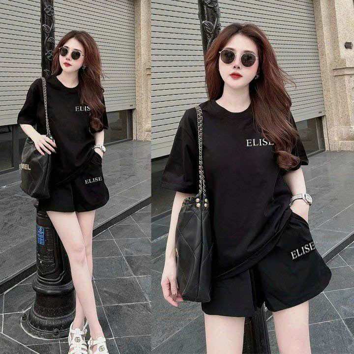 SÉT BỘ SHORT COTTON THÊU ELISE CAO CẤP