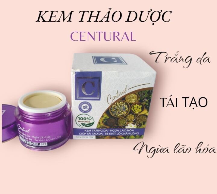 Kem thảo dược Centural dưỡng trắng da ngừa lão hóa tái tạo se khít chân lông 12g