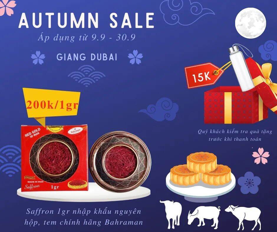 SAFFRON BAHRAMAN 1GR NGUYÊN TEM CHÍNH HÃNG - Nhụy hoa nghệ tây.