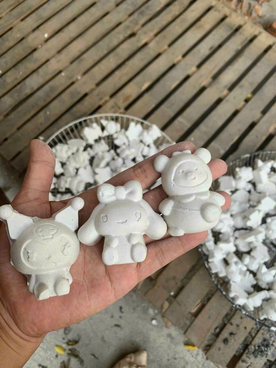 Set 10c tượng mini 2d kèm màu cọ