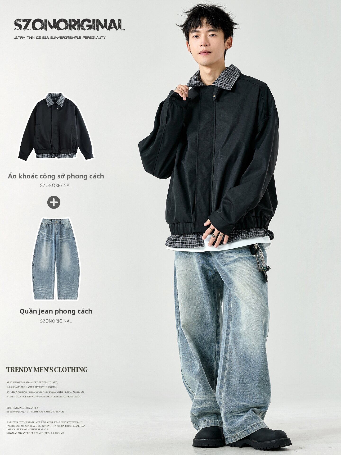 SZON | Bộ Đồ Nam Thời Trang Mùa Xuân 2 Món