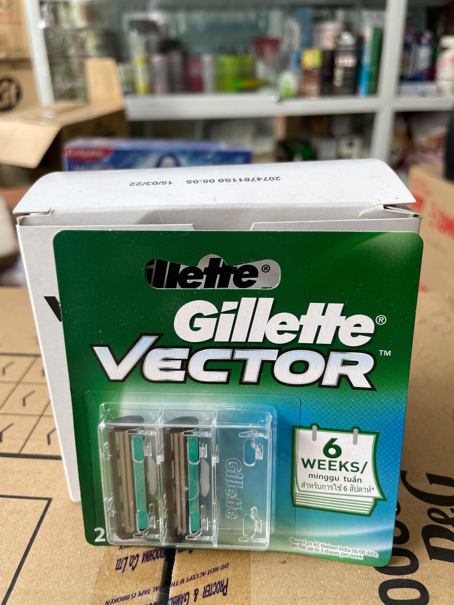 Vỉ 2 cái lưỡi dao Gillette Vector 2 lưỡi