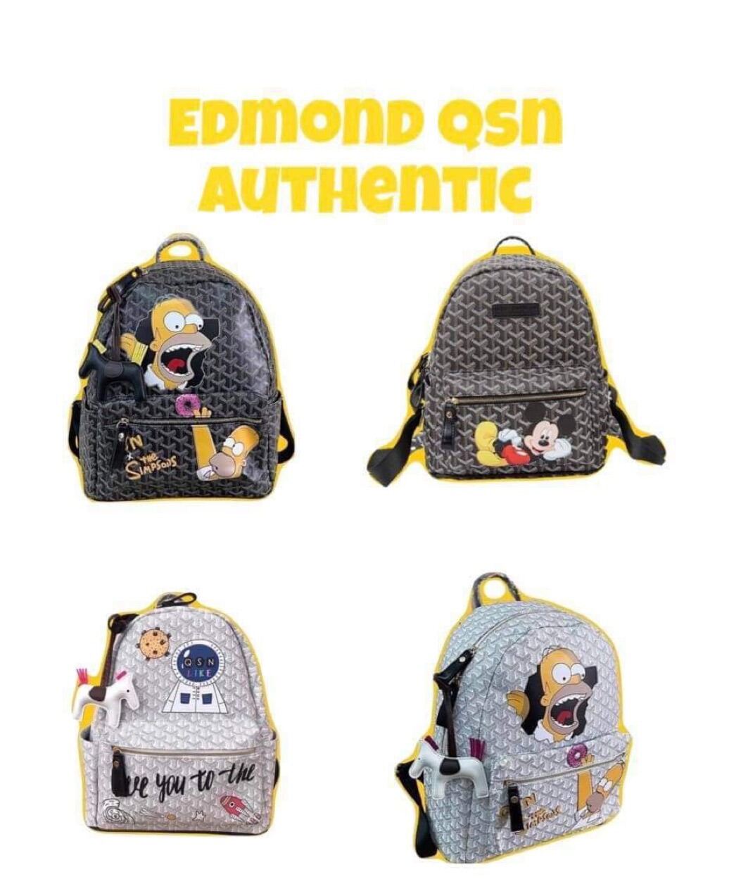 Authentic EMM backpack Edmond Masion Monogram men's and women's