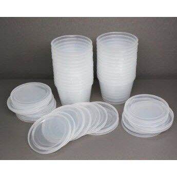 set 20 hộp caramen có nắp làm sữa chua, thạch rau câu.