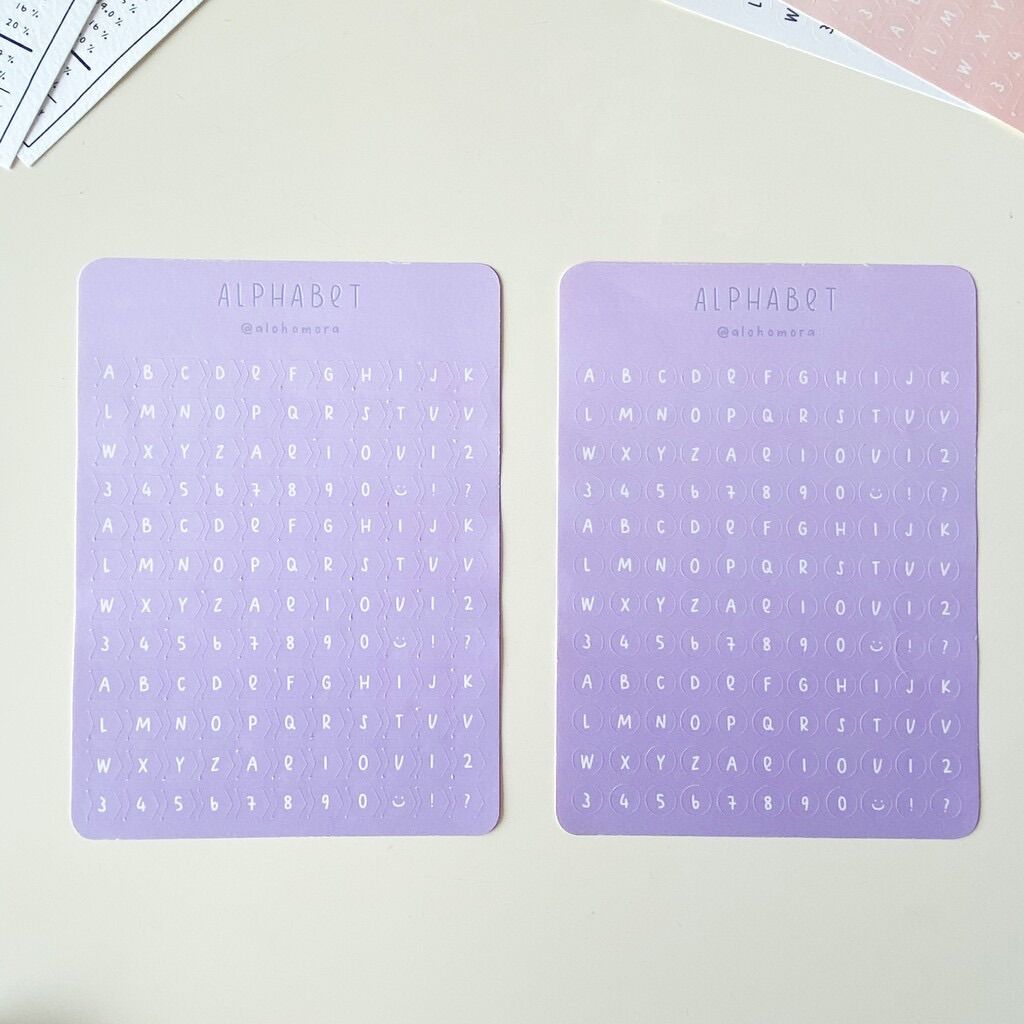 Hình Dán Alphabet / Letter Sticker Sheet