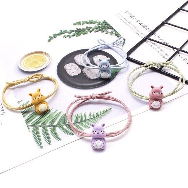 [HCM](Set 5 sợi) Chun buộc tóc/Thun cột tóc hoạt hình hamter