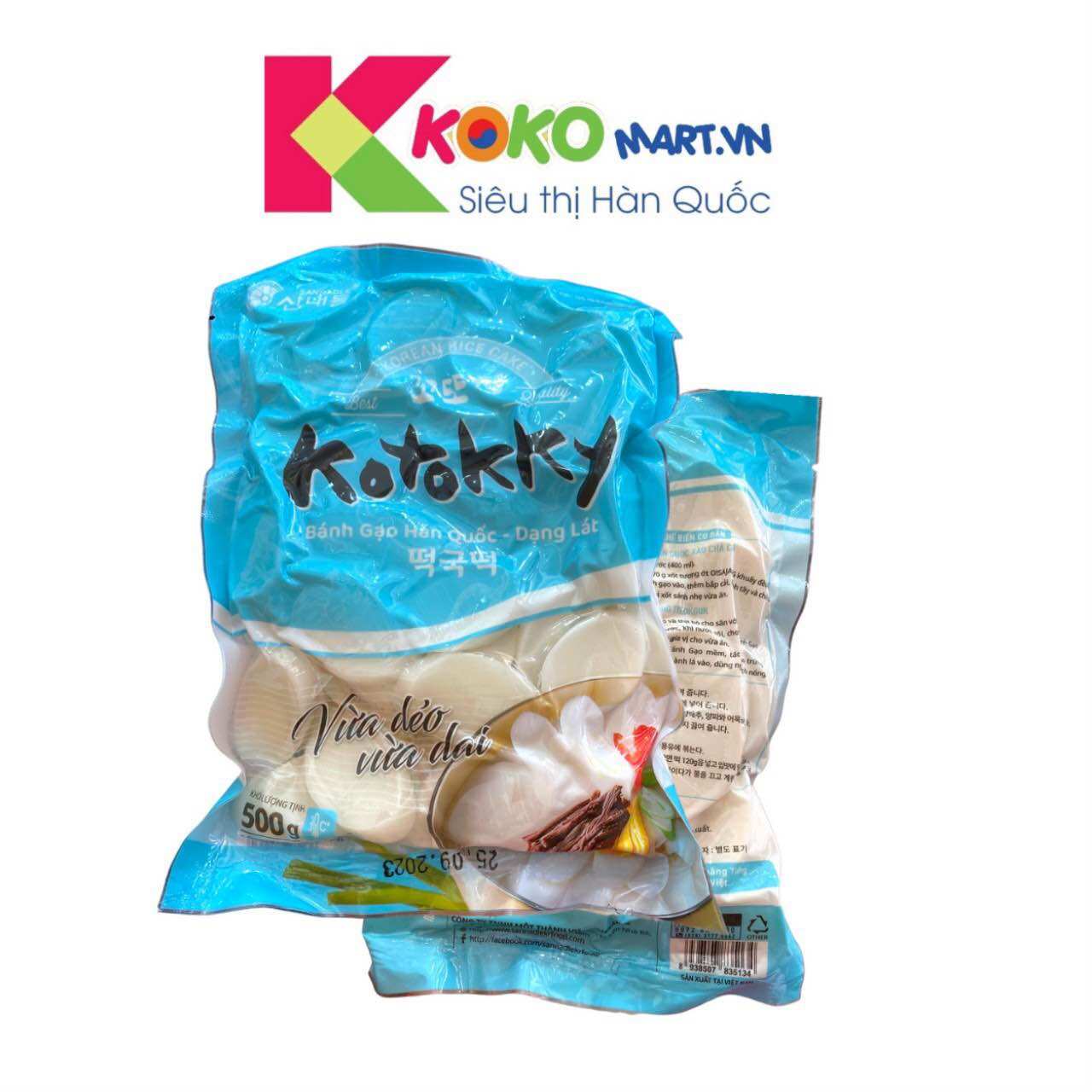 Bánh gạo tokbokki hàn quốc dạng lát 500g