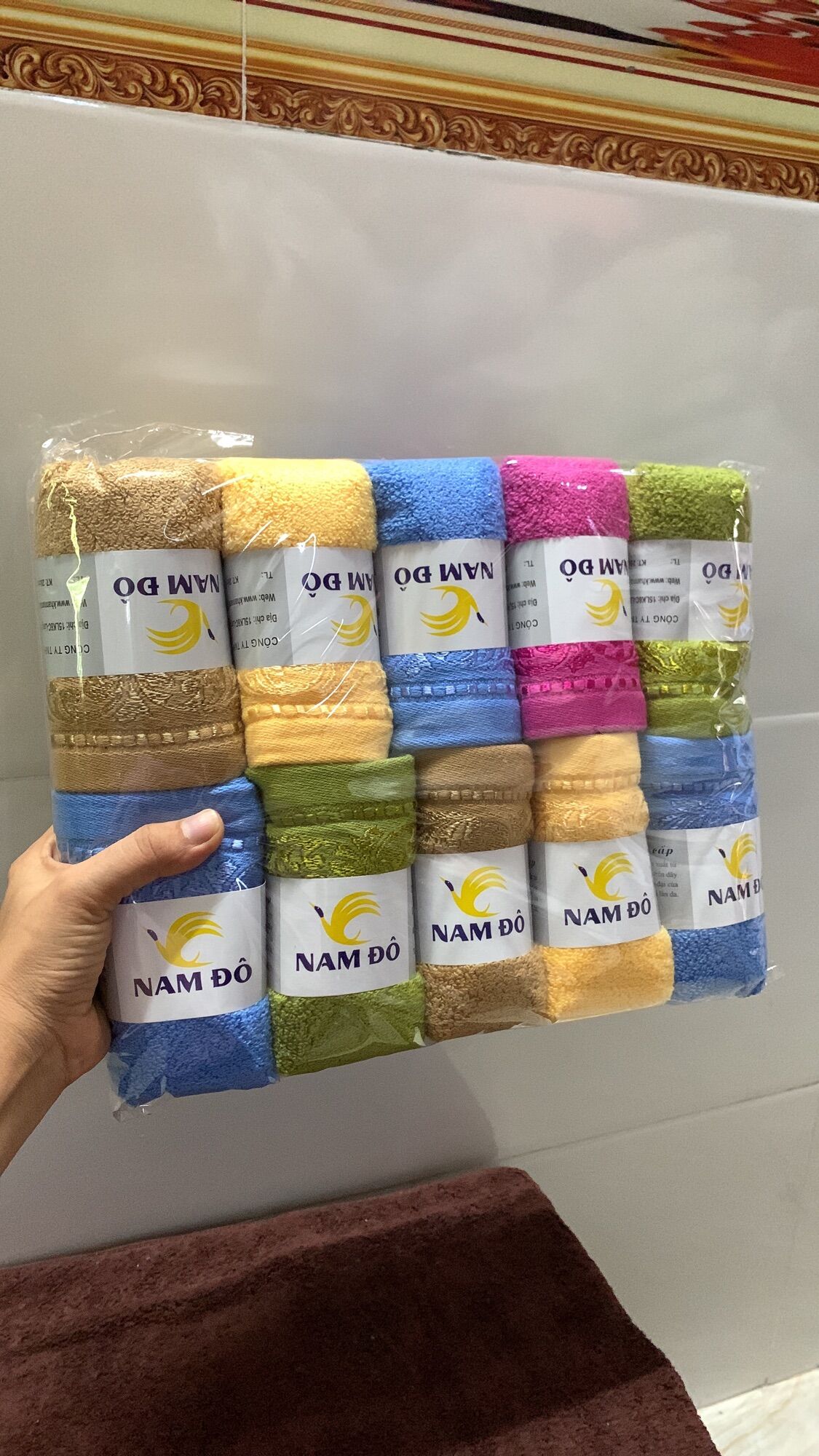 Combo 10 khăn mặt sợi tre cao cấp mềm mịn, không phai màu
