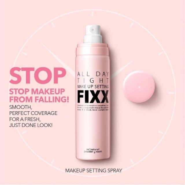 Xịt dưỡng nền cố định lớp make up so natural all day tight make up setting fixx 75ml