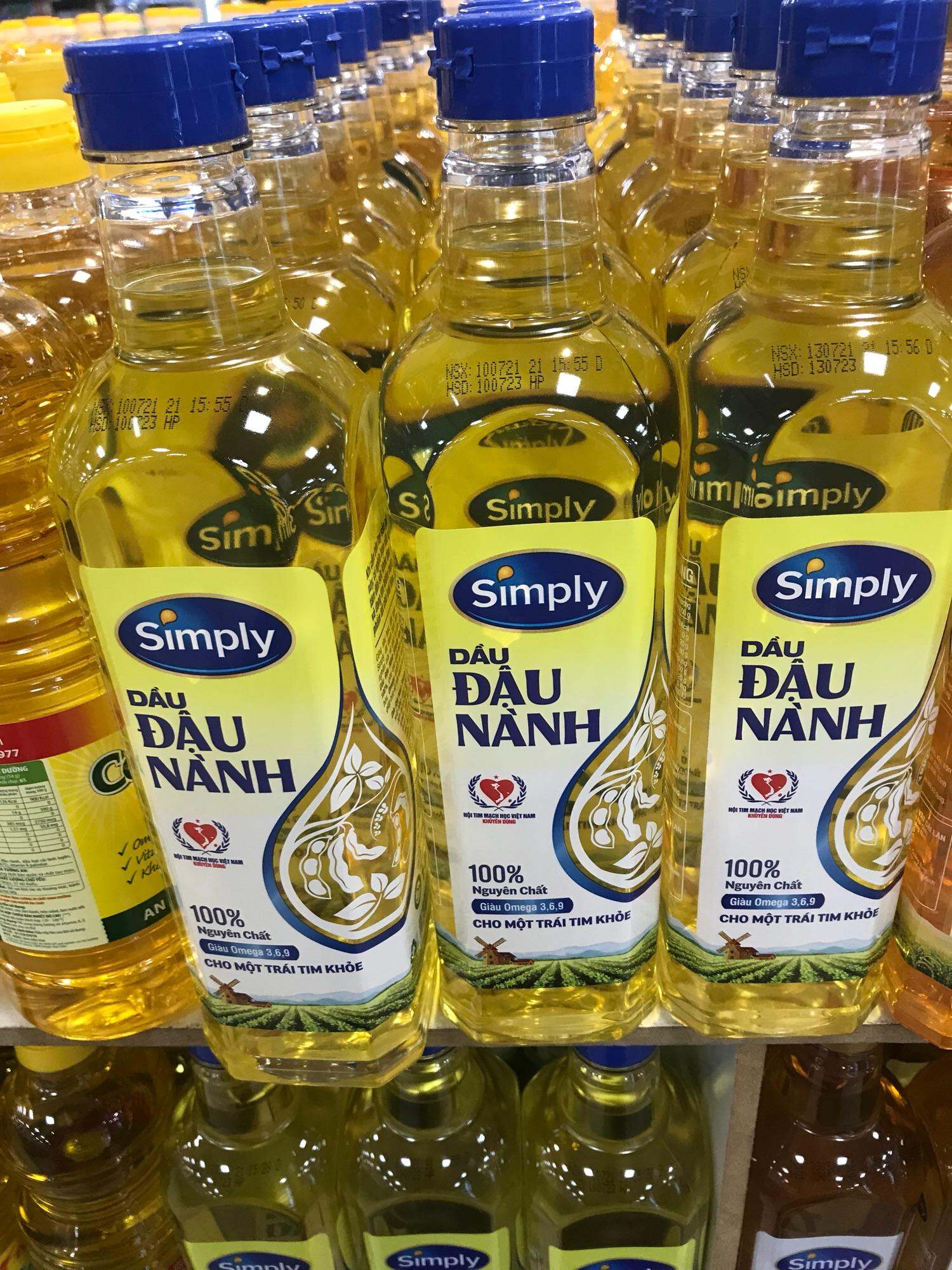 Dầu đậu nành nguyên chất Simply - 1 lit