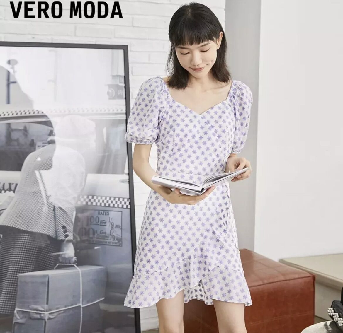 Vero moda váy hè vải thêu new tem tag chính hãng