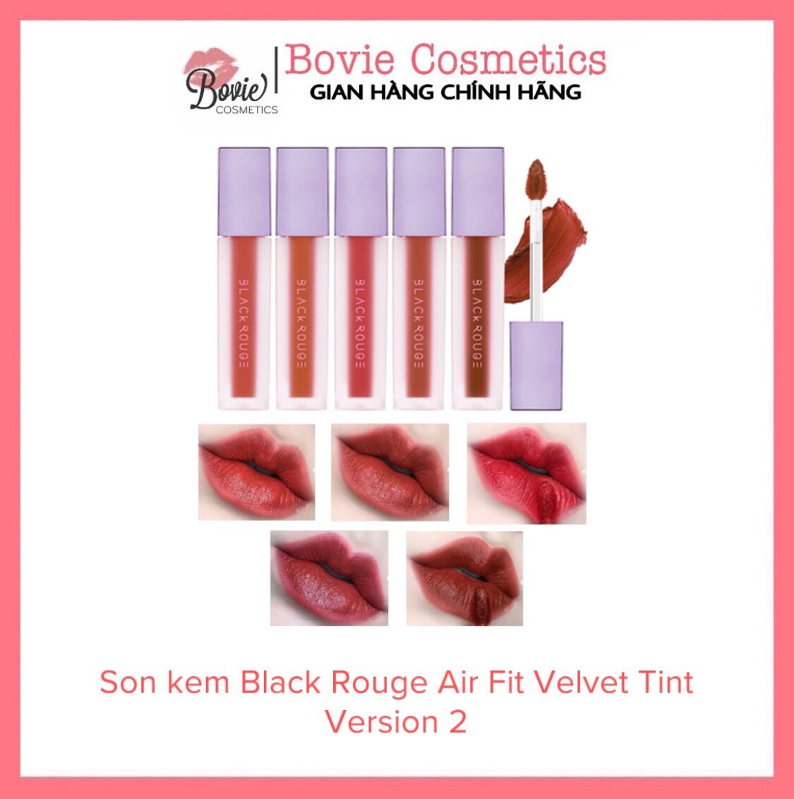 Son kem black rouge air fit velvet tint mood filter version 2 a07 a08 a09 a10 a11 a12