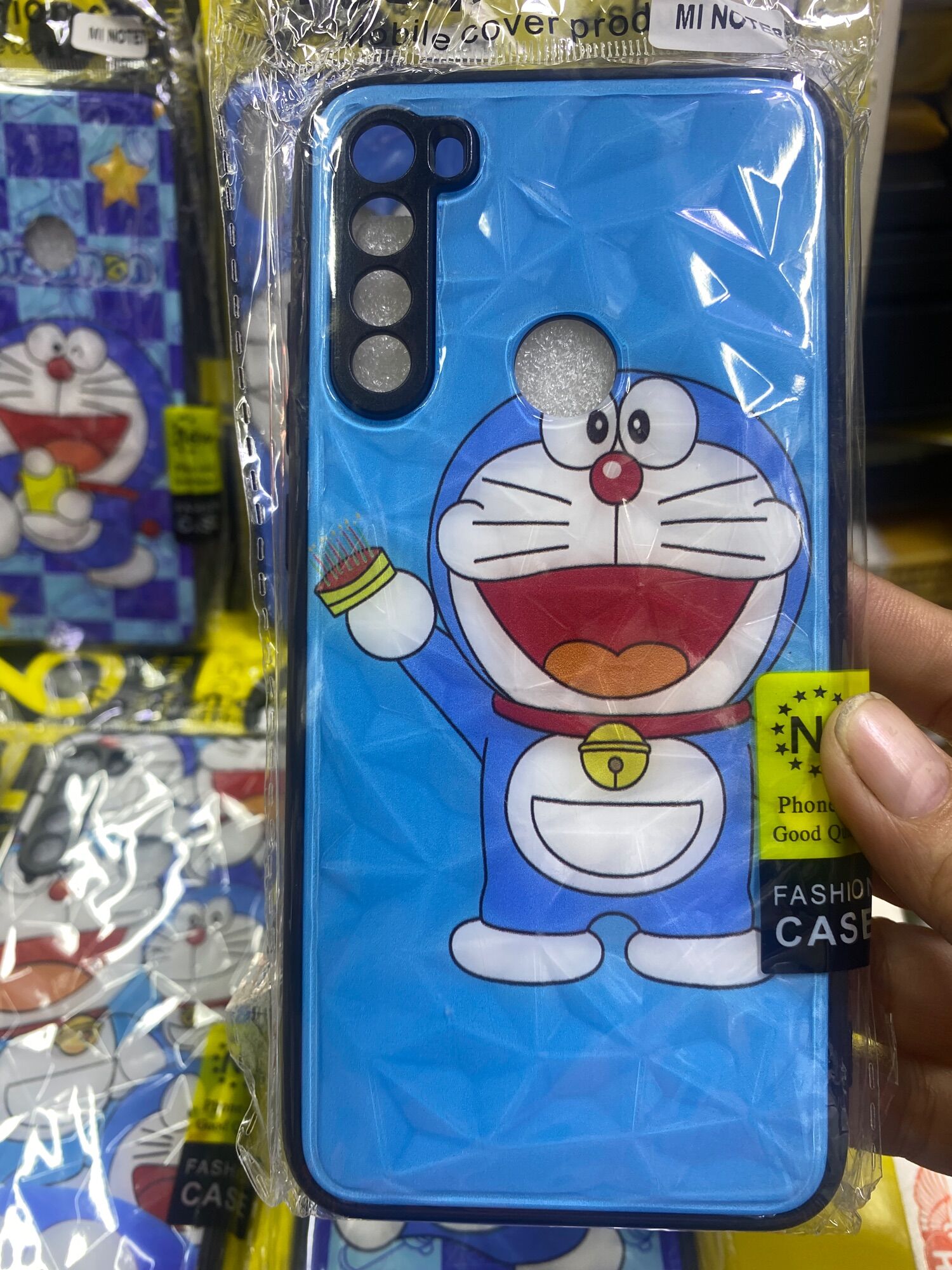 Ốp Xiaomi Redmi note 7; Redmi Note8 viền dẻo Vân đá in Doremon