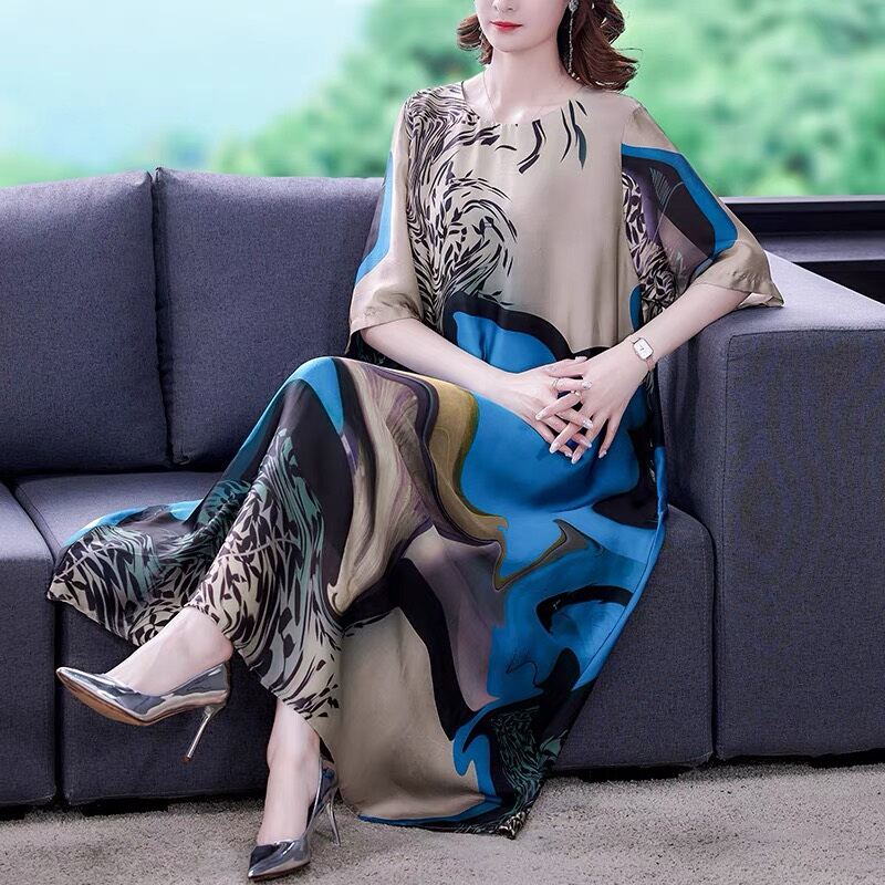 [RẺ VÔ ĐỐI][FREE SHIP][HOT][KÈM QUÀ][BIG SIZE]ĐẦM LỤA COTTON TRUNG NIÊN/ĐẦM KIỂU DÁNG HÀN QUỐC/HỌA TIẾT ĐỘC ĐÁO/BIG SIZE