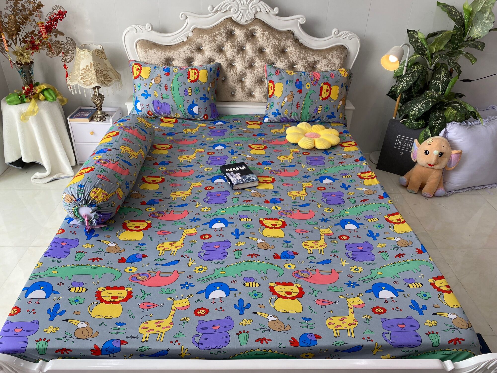 Bộ drap ga thun Hàn quốc mẫu thú mới