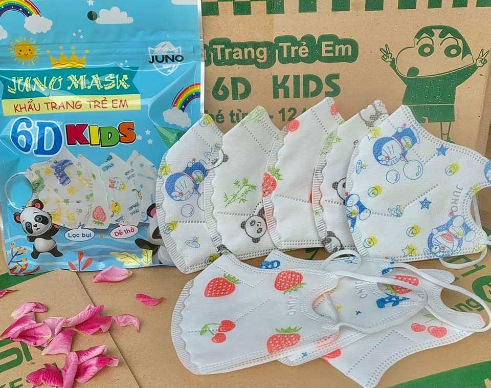 [ set 50 chiếc] Khẩu trang 6D mask trẻ em N99 DA kids cho bé 2 - 8 tuổi